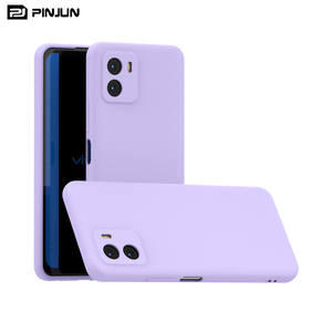 เคสโทรศัพท์ซิลิโคนเหลวแบบนิ่มสำหรับ <span class=keywords><strong>Vivo</strong></span> Y15s ป้องกันเลนส์แบบรูเล็ก <span class=keywords><strong>สี</strong></span>พื้นทึบ  วัสดุ TPU - Product Image 2