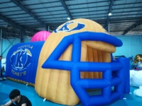 Tunnel gonflable géant personnalisé Zhenmei, mascotte gonflable, tunnel publicitaire, casque de football gonflable pour événements