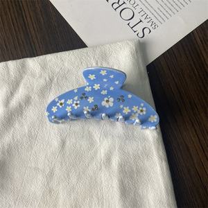 Kinling français 10cm nouveau créatif strass mini fleur femme cheveux griffes - Product Image 3