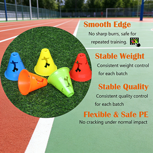 8cm Flexible Mini-Markierungskegel / Trainingspylons 8g PE-Kunststoff Sportmarker für <span class=keywords><strong>Slalom</strong></span>, Skaten, Kinder-<span class=keywords><strong>Agility</strong></span>-Training, Großpackung - Product Image 3