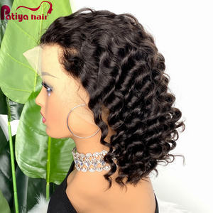 Cómo pedir pelucas de cabello humano de proveedor de China al por mayor cabello brasileño suelto onda profunda Bob corto Cierre de peluca Frontal de encaje - Product Image 4