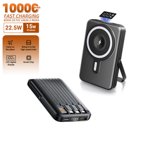 Batterie externe sans fil Magsafered avec câble Mag 10000mAh, mini chargeur portable, batterie de secours sûre, charge rapide