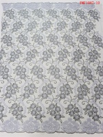 Nouvelle Arrivée Twin Textile : Tissu en Dentelle Brodé Floral 3D Coloré pour Bordure Ondulée, Base en Maille Personnalisée, Tela De Brodado Élégante