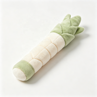 Jouet pour animaux de compagnie en peluche de coton super doux vert feuillage, avec logo personnalisé, marque OEM, fourniture en gros, cadeau promotionnel, certifié CE