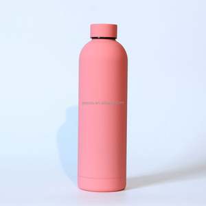 Botella de Agua de Alta Calidad, Aislada al Vacío, de Metal Negro, 500 ml, con Logotipo Personalizado, Botella de Agua de Acero Inoxidable - Product Image 3