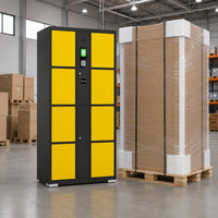 Casier intelligent en métal robuste à 8 portes avec serrures électroniques indépendantes pour le rangement sécurisé des effets personnels dans les lieux publics intérieurs