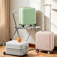 Mini Valise Cabine Moderne Légère en ABS+PC Rigide, Étanche, Unisexe, pour Enfants, Scolaire, Voyage, Portable