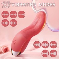 Vibrateur réaliste en forme de langue pour stimulation clitoridienne, vaginale et du point G, jouet sexuel pour femmes