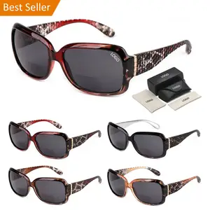 2023 Wholesale Fashion Classic Snakeskin Print Square Rectangle Women Sun Readers 100%UV Bifocal Reading Glasses