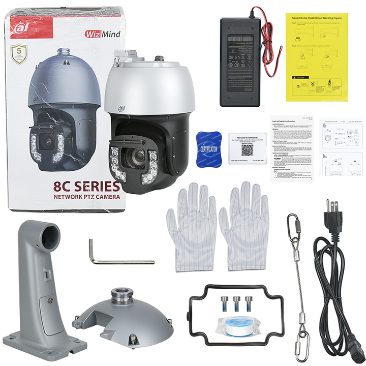 SD8C260PA-HNF DH Original 2MP 60x Auto-tracking Face Recognition Two-way Audio Starlight IR WizMind Network PTZ POE IP Camera