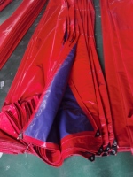Bâche en PE robuste 240 g/m², 100 % imperméable, laminée, épaisseur 10 mil, bleu foncé, orange, bâches en polyéthylène
