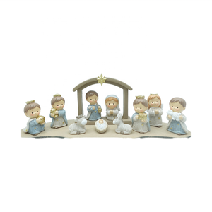 Juego de 11 Piezas de Adornos de Resina para Nacimiento Navideño, Figuras de Personajes del Nacimiento, Escena Religiosa, Regalo Cristiano para el Nacimiento - Product Image 1