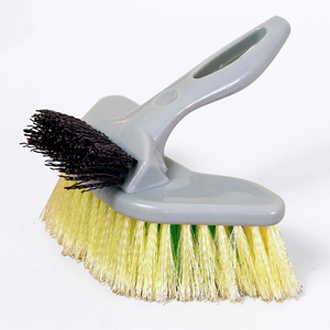 HACO CM178 2-in-1 Triangle Corner Car Wash <b>Brush</b> Scrubber with ABS Head and Aluminium Pole for Floor Wall Cars - Product Image 1