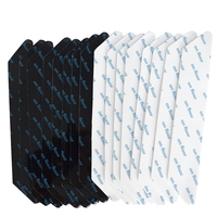 Lot de 12 tampons de tapis lavables ruban adhésif pour tapis autocollants latéraux antidérapants pour sols en bois dur carrelage