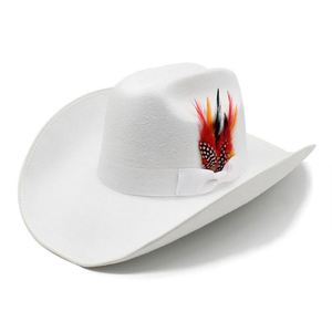 Sombrero Vaquero Wholesale Feather Cowboy <b>Hats</b> for <b>Men</b> Adult Travel Outdoor Casual Four Seasons Unisex - Product Image 6