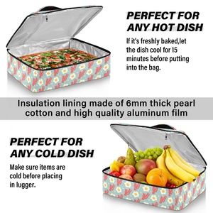 Sac isotherme portable en aluminium avec logo personnalisé pour livraison de pizzas, pique-niques et plage – Grande vente - Product Image 5