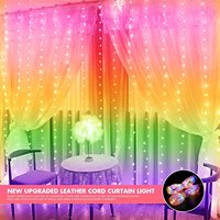 2024 arc-en-ciel LED rideau lumières Ip44 étanche fenêtre rideau lumières pour la décoration intérieure