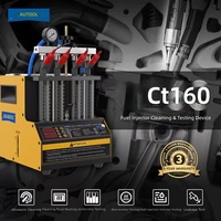 Nettoyeur de injecteurs de carburant Autool CT160 12-24V Garantie 3 ans Écran LCD USB 3,5 pouces Nettoyage automatique des buses d'injection de carburant