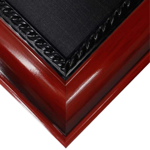 Marco de diploma de graduación de madera Marco de certificado Marco de grado de cereza con intrincado detalle de cuerda negra - Product Image 3