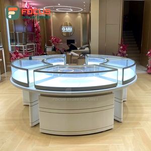 Vitrina de Exhibición de Joyería de Metal y Vidrio Moderna y de Lujo, con Iluminación LED, para Boutique de Alta Gama, Exhibidor Interior - Product Image 3