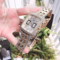 Montre Chronographe à Quartz pour Homme 96C108, Diamants, Boîtier Carré Unique 35mm, Bracelet 22mm, Style Affaires, Acier Inoxydable, Antique