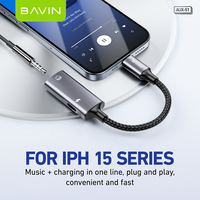 Câble d'extension pour écouteurs BAVIN AUX51 3,5 mm Type C 2 en 1 pour Android