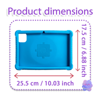 Tablette pour enfants YPORANGE 10,1 pouces, écologique, sans danger, de haute qualité, avec support de protection HTV, ROSE/BLEU, 300g, Parfait