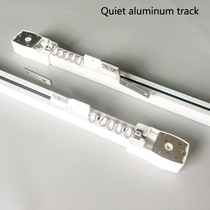 รางม่านจีบตรงสีขาว