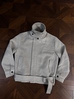 Correa de Hombro Desestructurada de Lana con Logotipo Personalizado | |   Abrigo de lana grueso y cálido para hombre, con cuello vuelto, estilo melange, para primavera y otoño.