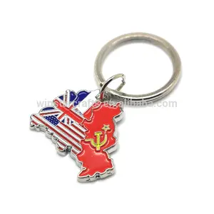 Diskon besar gantungan kunci suvenir london enamel logam cantik