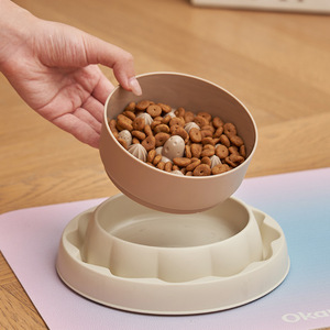 Bol anti-étouffement pour animaux de compagnie, pour chiens et chats, facile à nettoyer, anti-renversement, anti-fuite, forme arrondie, Cw398 - Product Image 2