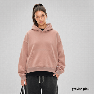 Custom Logo 355g Heavyweight Pullover Men's Hoodies &amp; Sweatshirts, High Quality Cotton Polyester Fleece Luxury Hoodies - Product Image 1
