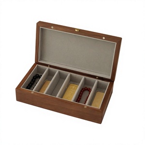 Caja de Joyería de Madera Moderna, Ecológica y Hecha a Mano, con Compartimentos para Anillos y Aretes, Organizador de Joyería Personalizado de Primera Calidad - Product Image 3