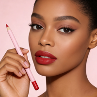 Promo Panas Pensil Lipliner Matte 2-in-1 Pigmentasi Tinggi Label Pribadi Tahan Air Lip Glaze Lip Liner untuk Riasan Eyeliner Alami