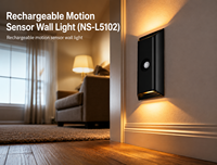 Lampe murale LED rechargeable par USB, lampe de nuit pour chambre d'hôtel, chevet