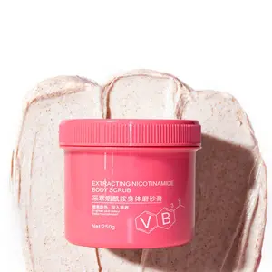 Barattoli rosa da 8 once per la cura della pelle contenitori per Scrub corpo confezione di crema di burro di karitè montata con Logo stampato personalizzato con etichetta privata