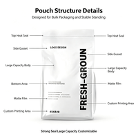 Sachet Doypack Personnalisé Multicolore avec Logo, en Feuille d'Aluminium de Qualité Alimentaire, avec Fermeture Éclair, pour Emballage de Thé, Café, Snacks, Cosmétiques et Échantillons