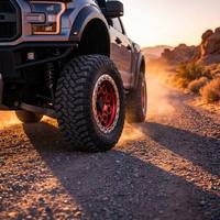 Nouvelles jantes haute performance en alliage d'aluminium forgé sur mesure, multi-branches, 18-22 pouces, rouge et noir, avec Beadlock et rebord profond, pour F150 Raptor