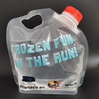 Pochette transparente à bec debout, capacité de 2, 3, 4, 5l, sac d'emballage de liquide avec bouchon et poignée fendue
