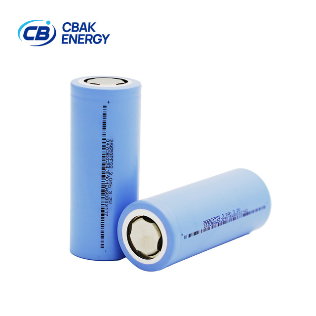 Direct Manufacturer's High Rate 15C 3.2V 3Ah LiFePO4 Cylindrical Battery 9.6Wh Power Tools Southeast Asia CBAK 26650PFS2 3000