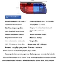 Luz Estroboscópica LED Recargable con Clip para Hombro, Reflectante, Electrónica, para Seguridad, Patrulla, Tráfico y Advertencia Nocturna