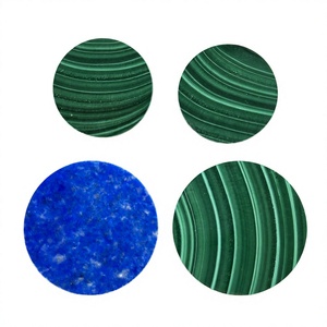Gemas Naturales HQ de 27 mm y 1 mm, Láminas de Malaquita de Doble Cara Plana de Alta Calidad con Dicroismo para la Fabricación de Joyas - Product Image 3