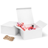 Boîte carrée en papier kraft, emballage en carton blanc, boîte à fond à clipser noire transfrontalière, 20 cm, grande, couleur unie, usage agricole