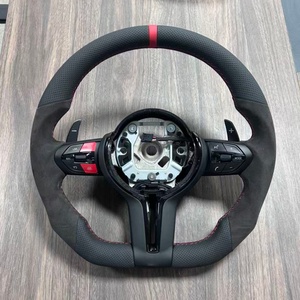 Volant pour <span class=keywords><strong>BMW</strong></span> <span class=keywords><strong>116i</strong></span> F20 X5 E70 F30 E92 F10 M5 F11 Série 5 F36 F44 M135i F20 F21 F34 F55 en Alcantara - Product Image 1