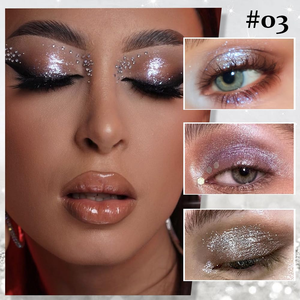 Palette de fards à paupières acryliques 5 couleurs avec des nuances multichromes, duochrome et caméléon, hautement pigmentées, format voyage - Product Image 4