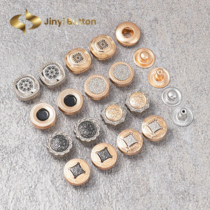Jinyi nút nhà máy Logo mô hình tùy chỉnh vòng 4 phần Báo Chí Kim Loại nút Kẽm hợp kim hồi giáo Hàng may mặc kurta thobe Snap Nút - Product Image 1
