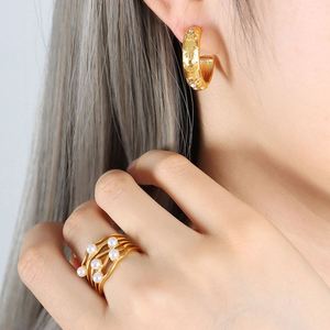 Women's Vintage <b>Gold</b> Plated Hypoallergenic Stainless Steel Star Moon Zirconia Earrings Bracelet Jewelry Wedding Engagement Gift - Product Image 5