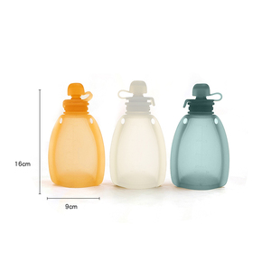 Silicone <b>Snack</b> Juice Squeeze Silicone Feeding Pouch Food <b>Bag</b> Reusable Baby Food Pouch Baby - Product Image 6