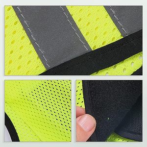 Gilet réfléchissant léger pour la course nocturne, haute visibilité, maille respirante, équipement de sécurité avec poche pour téléphone, pour les sports de plein air - Product Image 3