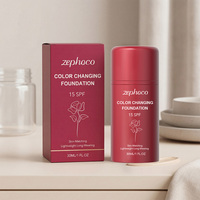 Fond de teint liquide thermosensible changeant de couleur, hydratant, léger, adhérent, usage quotidien, vente en gros OEM
